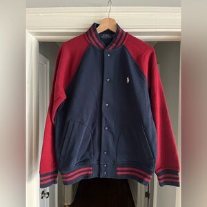 Polo by Ralph Lauren Navy and Red Varsity Bomber Jacket